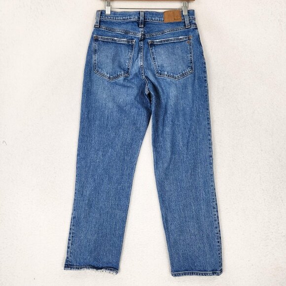 Madewell Jeans Womens 27  Petite Blue Perfect Vintage Straight Leg Mid Rise - Picture 8 of 12